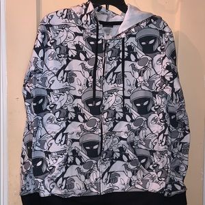Black And White Looney Tunes drawstring hoodie